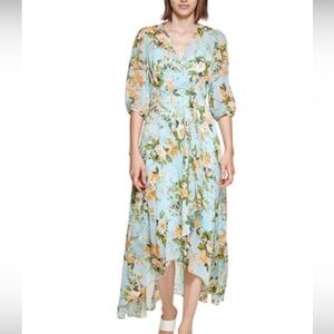 New CALVIN KLEIN Balloon-Sleeve Dress